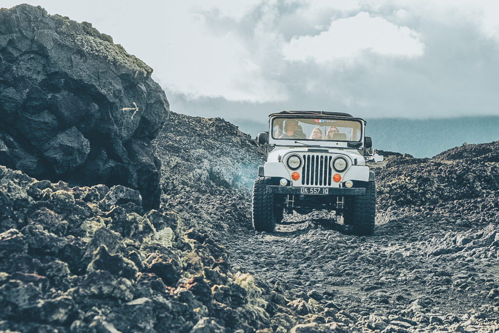 Black lava jeep safari tour Mount Batur Bali