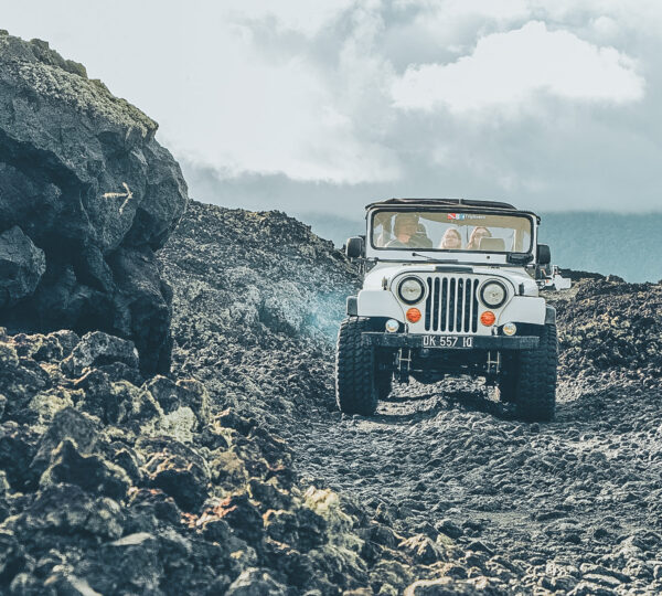 Black lava jeep safari tour Mount Batur Bali