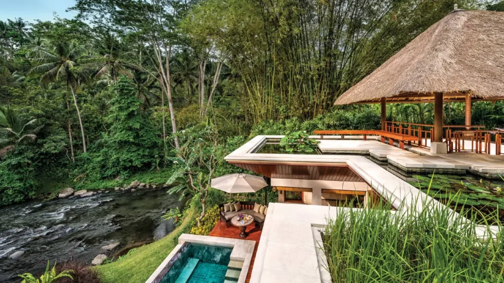 Four Seasons Resort Bali at Sayan Ubud, a luxury hotel accommodation welcoming pets and dogs, perfect for traveling with pets.