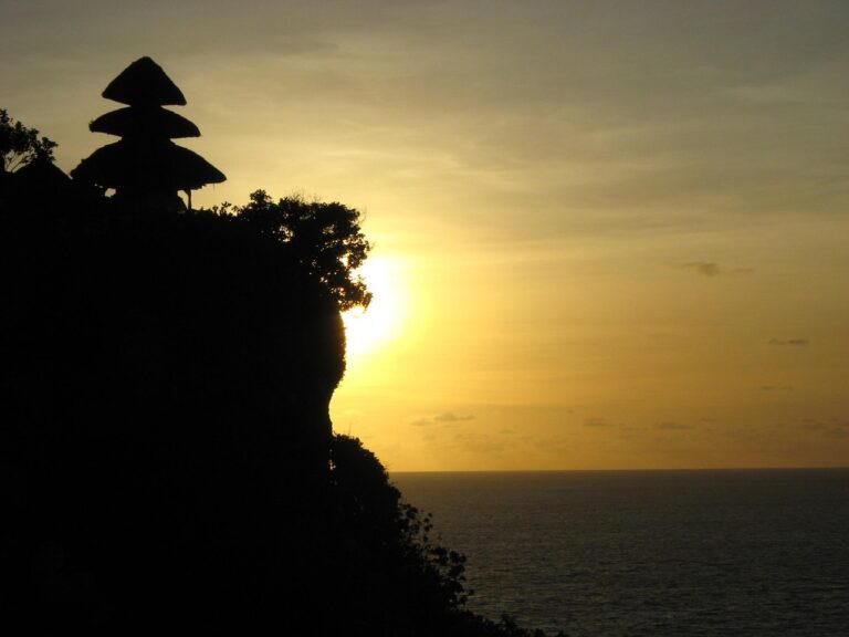 sunset, nature, bali, cliff