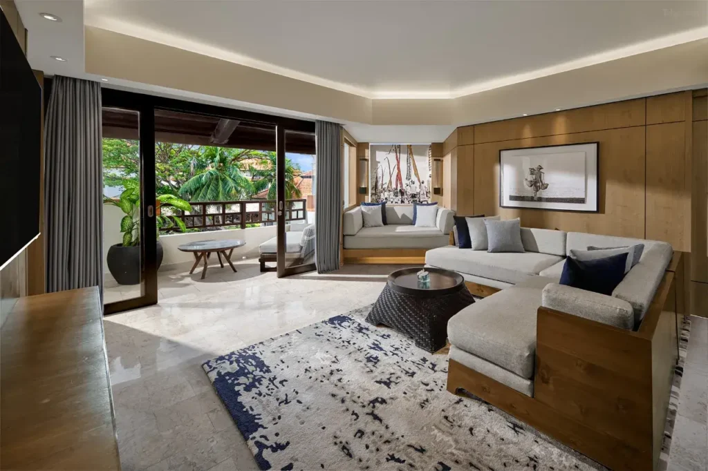 Grand Hyatt Bali Nusa Dua, luxury family resort with extensive kids' club and water slides, perfect for family-friendly accommodation.