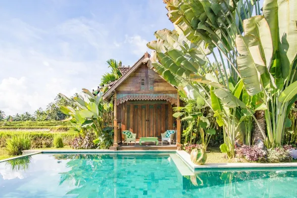 Hati Padi Cottages Ubud, serene guesthouse with lush gardens and complimentary breakfast, offering best value for money in Bali.