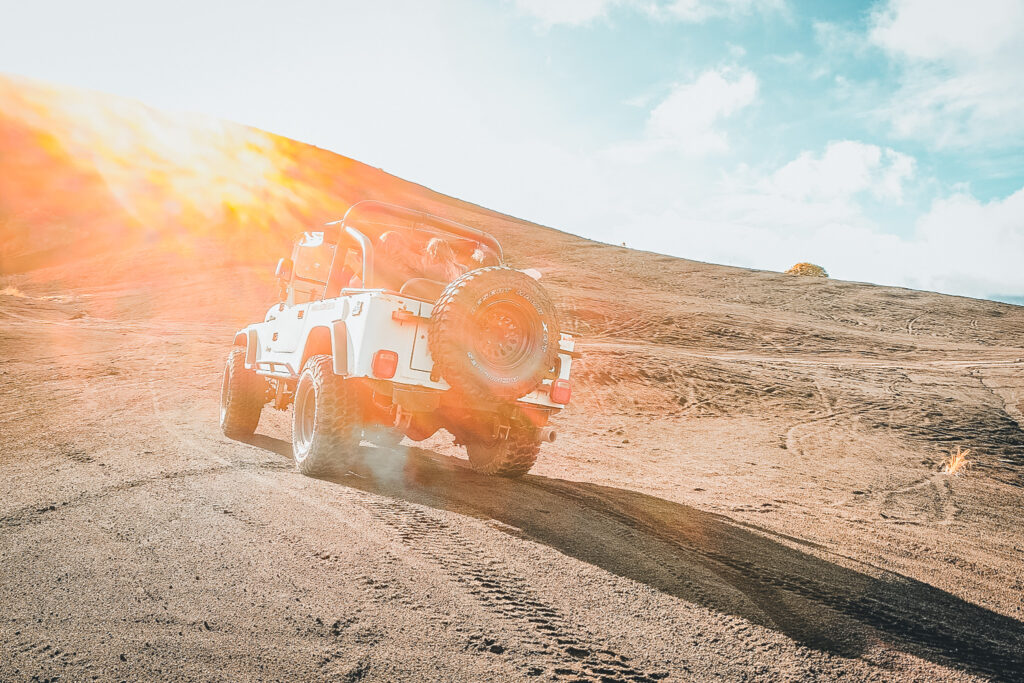 Bali off road jeep safari Mount Batur black sand