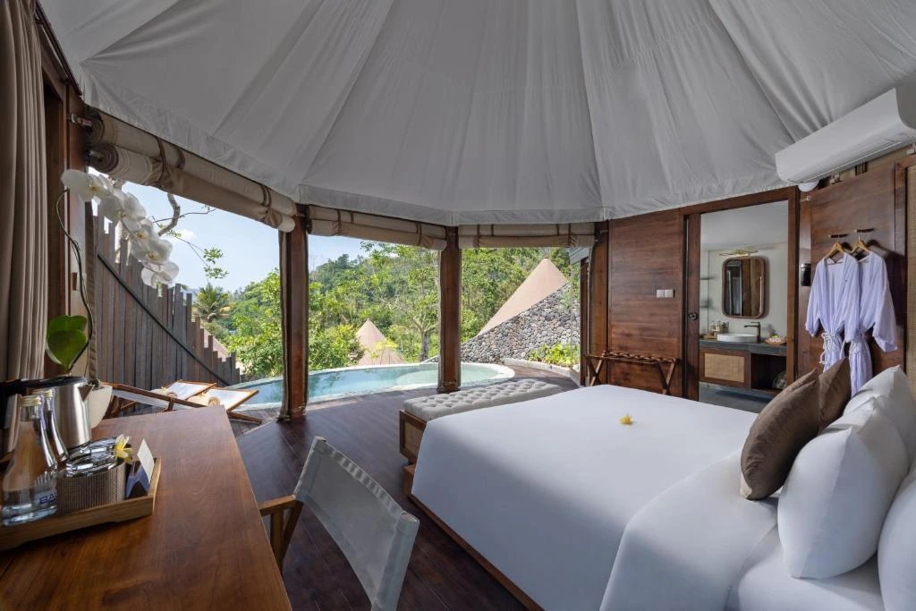 Wapa di Ume Sidemen, a peaceful hotel with a private pool in the mountains of Bali.