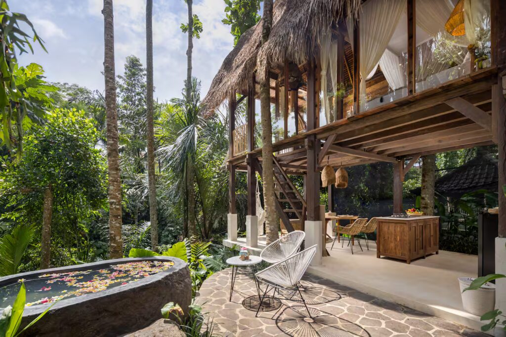 Luxury Bali Airbnb and hotel villas featuring private pools and modern amenities.