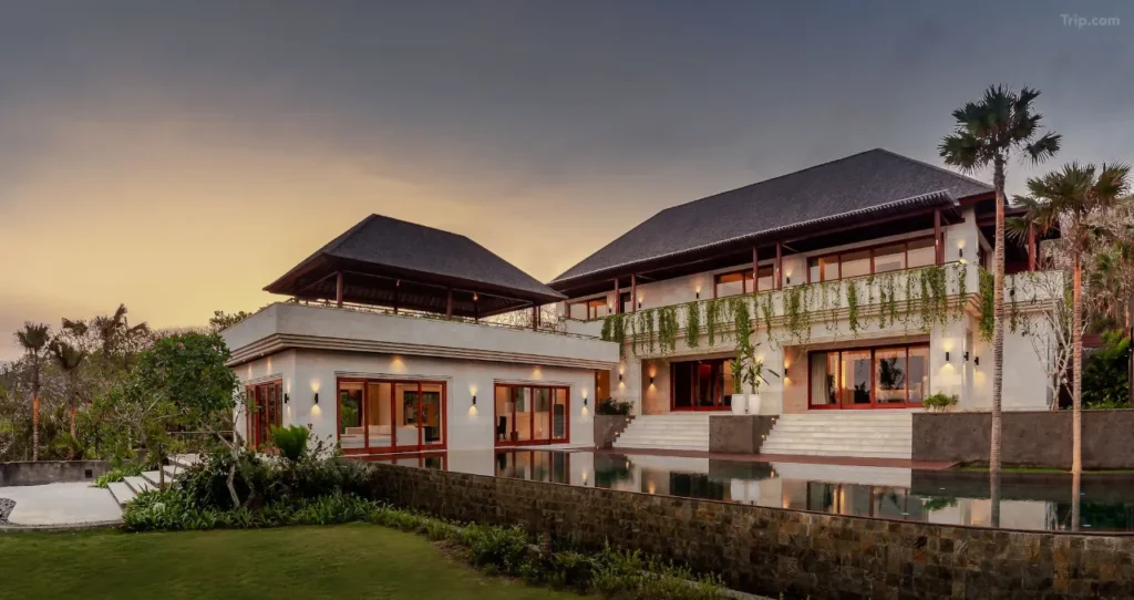Collection of Bali hotels featuring scenic rooftop bars with sunset and tropical vibes.