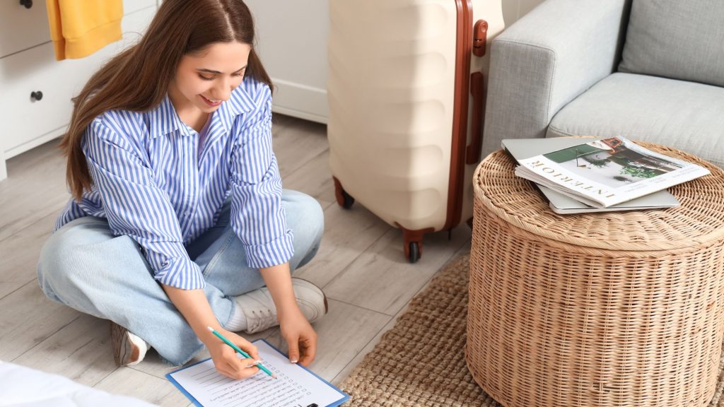 bvlgari-1 - Bali Adventours A traveler preparing to go to Bali writing a checklist on paper with a pen.