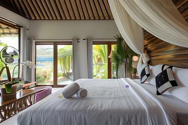Camaya Bali Bamboo House villa with unique bamboo architecture, private pool, and sweeping rice field views.