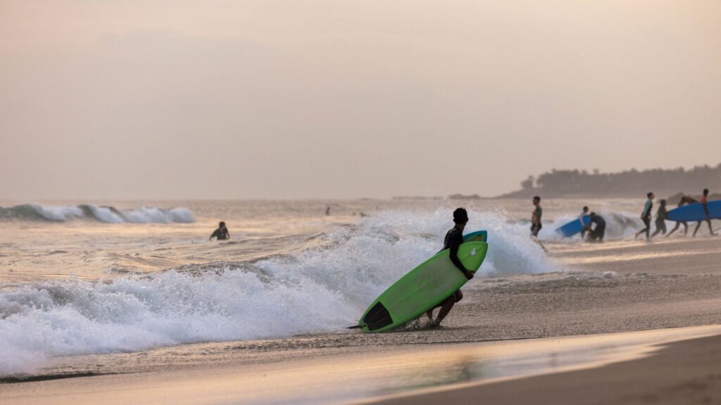 Traveler exploring Canggu beaches and cafes during a 3-day trip.