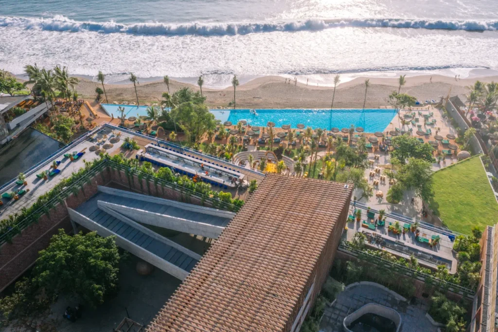 An assortment of hotels and resorts located in Seminyak, Bali.