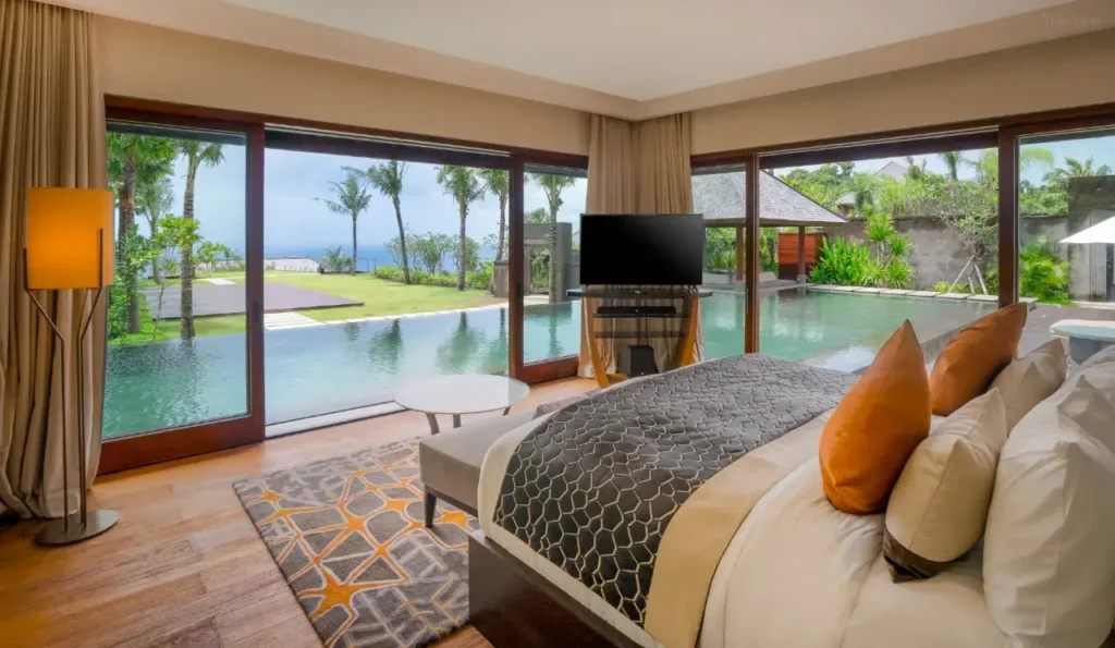 Luxury rooftop experience at The Edge Bali with panoramic cliffside ocean views.