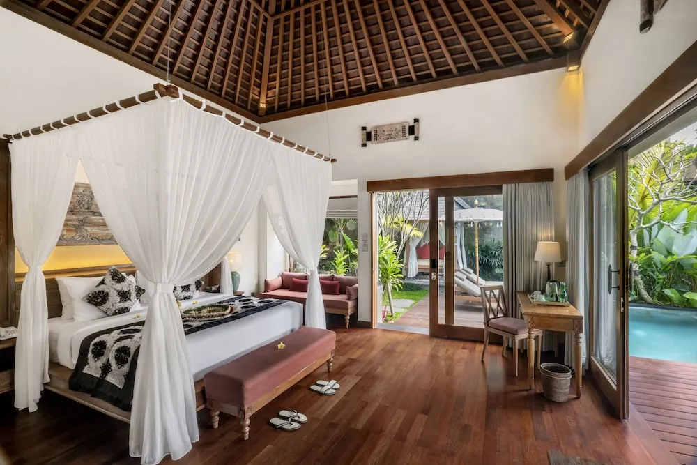 The Kayon Jungle Resort in Gianyar, Bali, with stunning multi-level infinity pools and rice field views