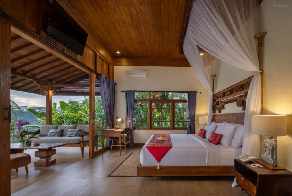 Ubud Valley Boutique Resort with serene rice terrace views and an infinity pool.