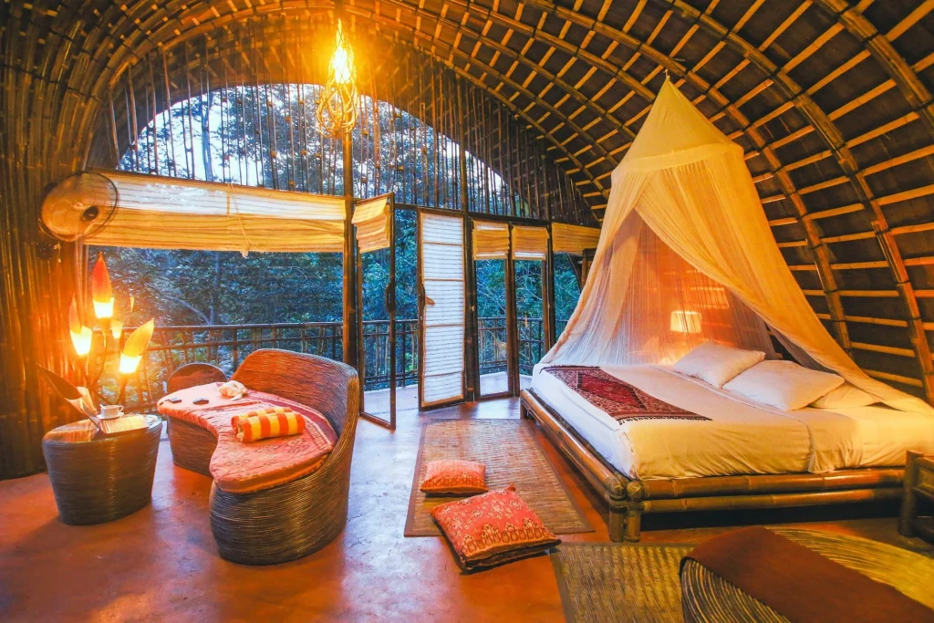Villa Awang Awang in Ubud, Bali, blending traditional Balinese design with a serene private pool and rice field views.