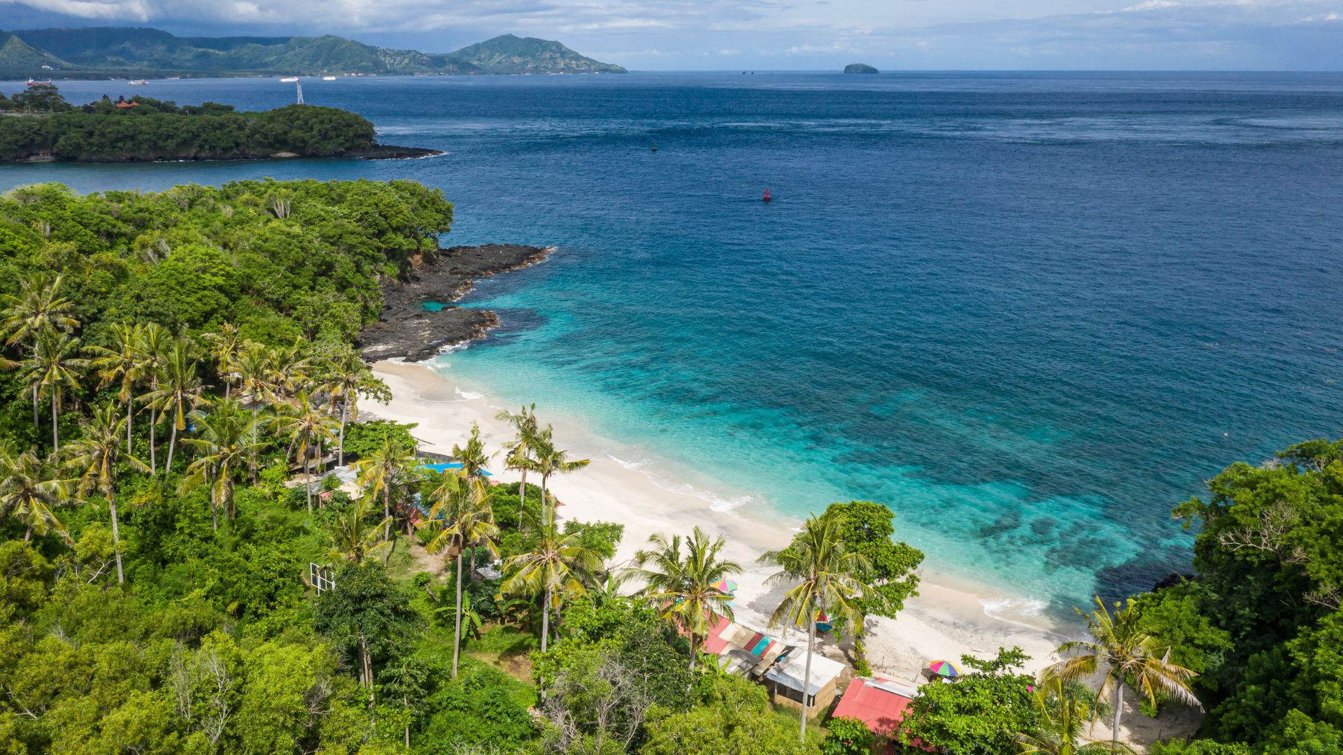 Bias Tugel Beach near Padang Bai in Bali. A quiet hidden gem with calm waves and a peaceful vibe.