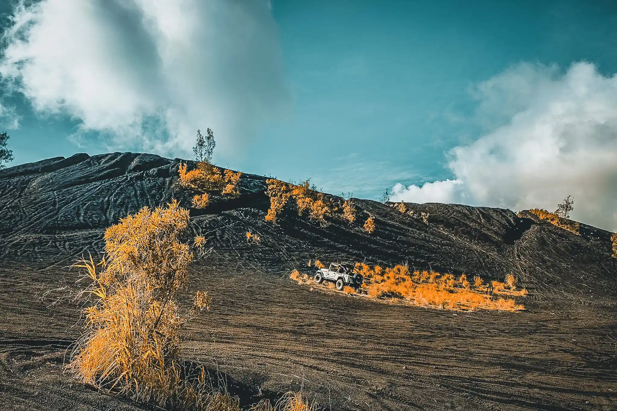 Black Lava & Black Sand Jeep Safari Mount Batur Day Trip